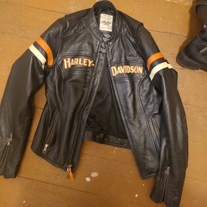 Women's harley leather coat